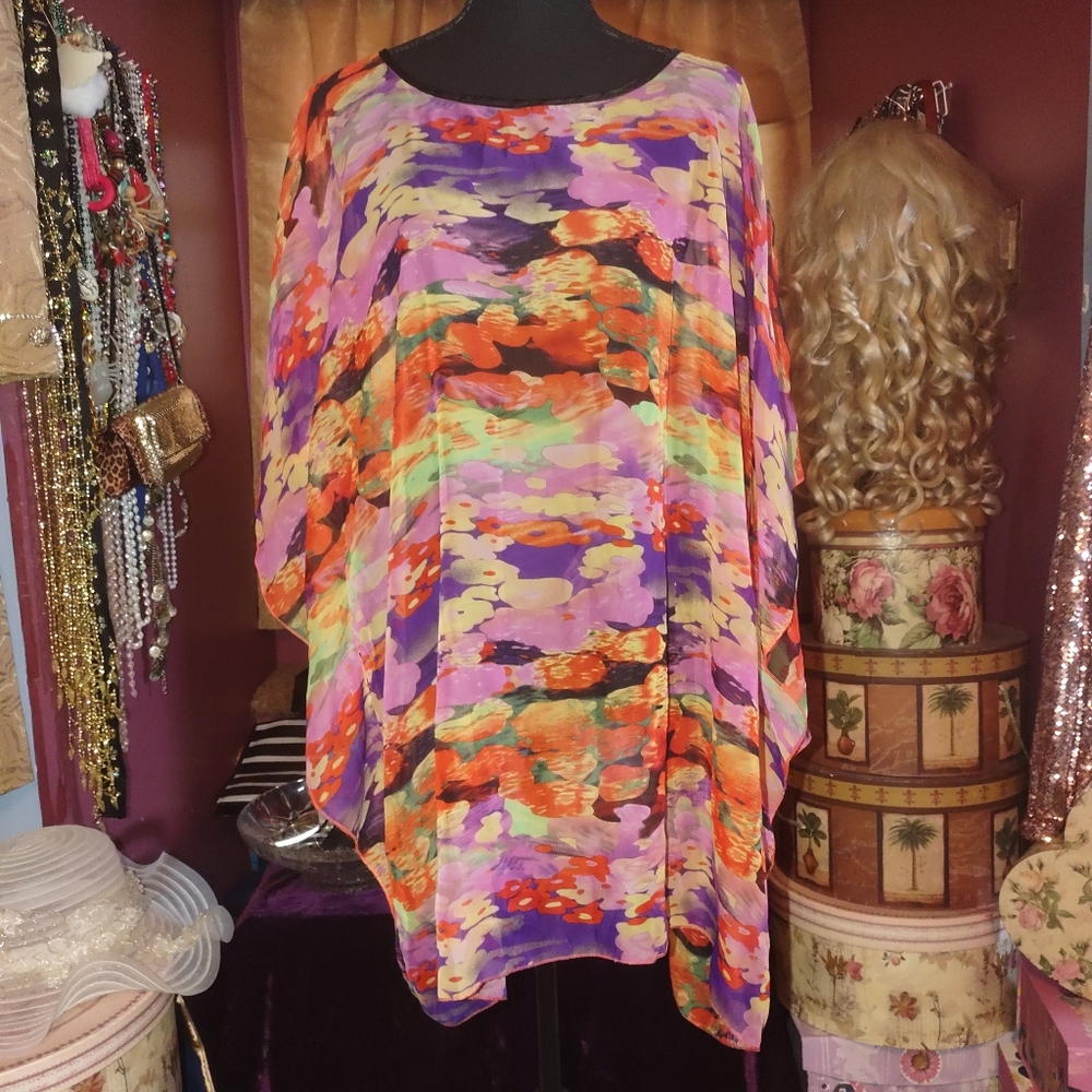 Jamie Nicole Collection Blouse Overlay 3X